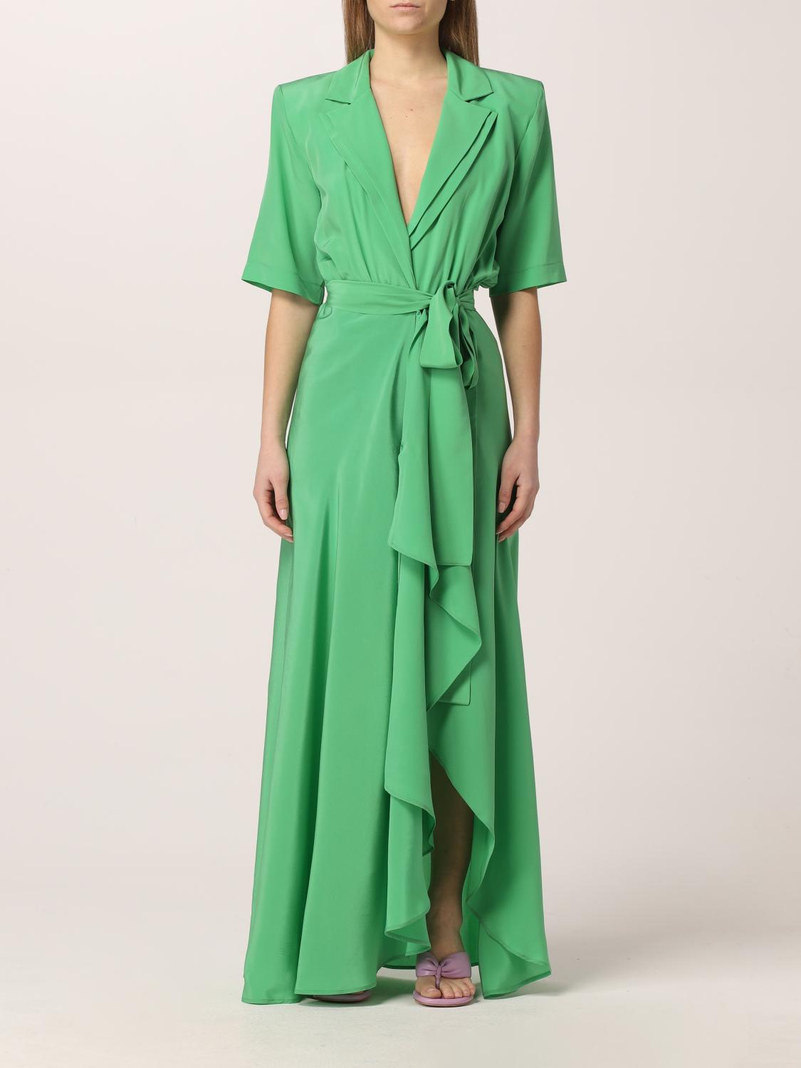 Stylish Belt Lapel Collar Dark Green Maxi Dress Stylish Belt Lapel Collar Dark Green Maxi Dress