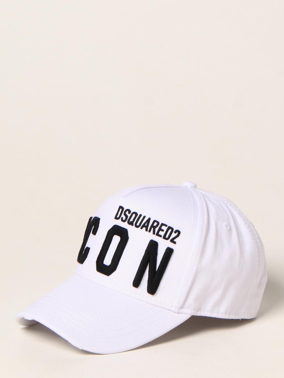 DSQUARED2 HAT: Dsquared2 baseball cap in cotton, White - Img 1