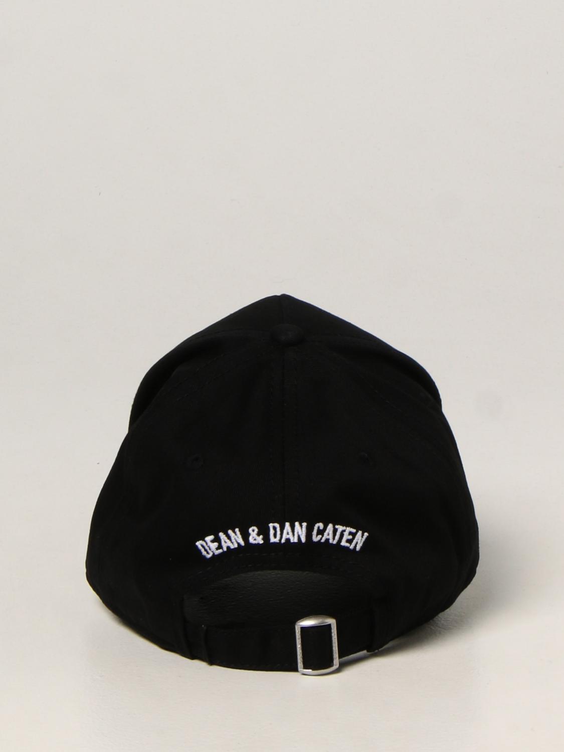 DSQUARED2 CAPPELLO: Cappello Icon Dsquared2 in cotone con logo ricamato , Nero - Img 3