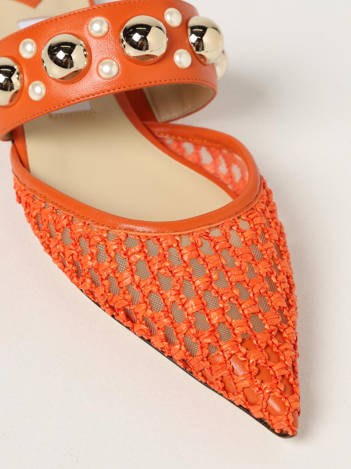 Jimmy Choo オレンジ フラットシューズ オレンジ系 Jimmy Choo(ジミーチュウ) フラットシューズ - Shoes