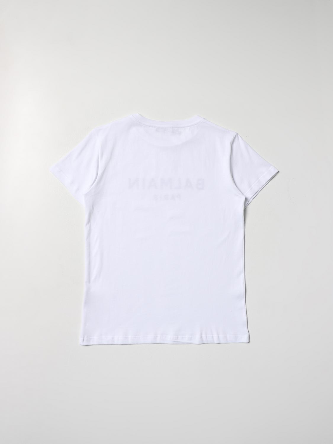 BALMAIN CAMISETA: Camiseta niños Balmain, Blanco - Img 2