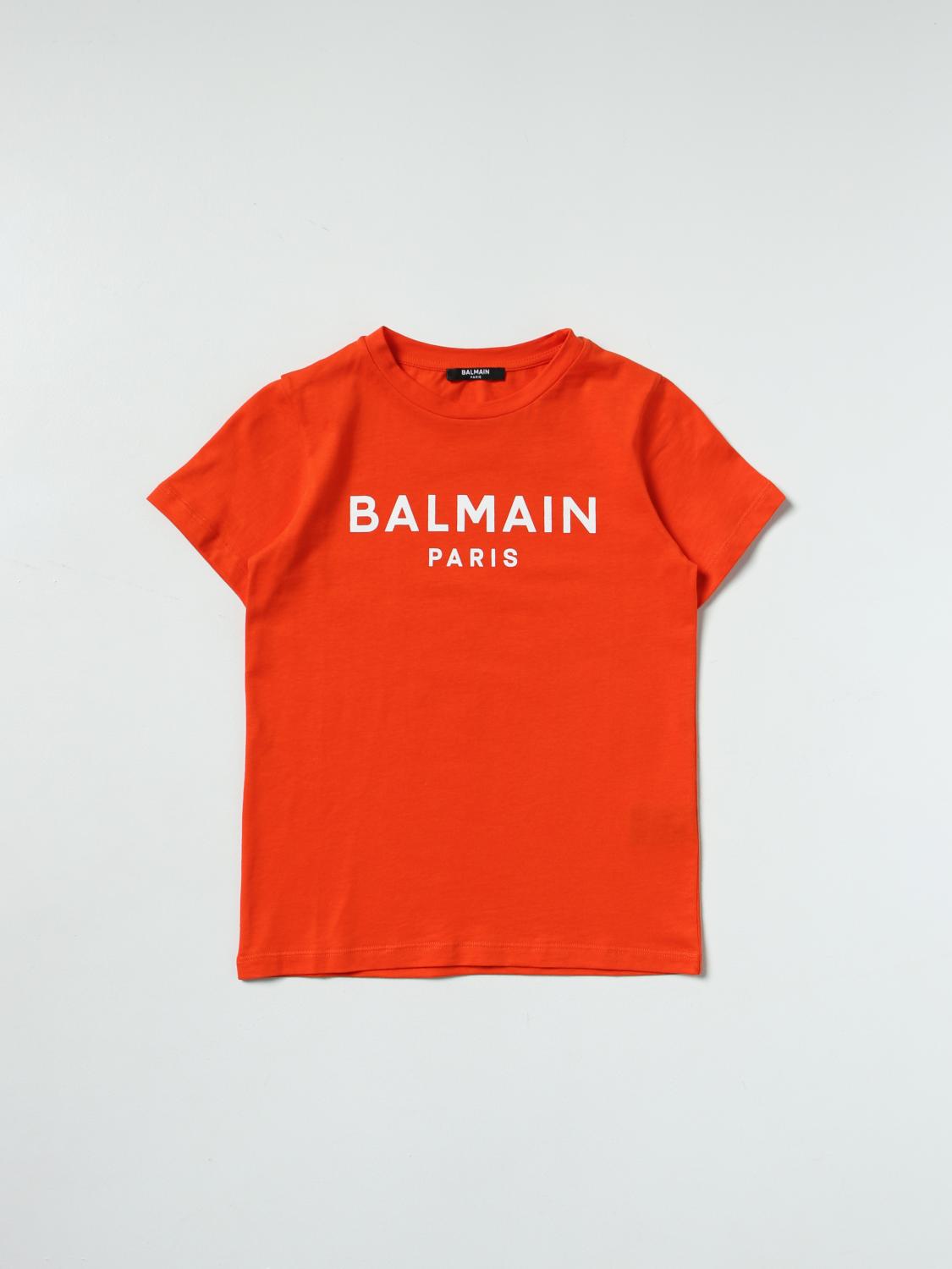 BALMAIN T-SHIRT: Balmain Jungen T-Shirt, Orange - Img 1