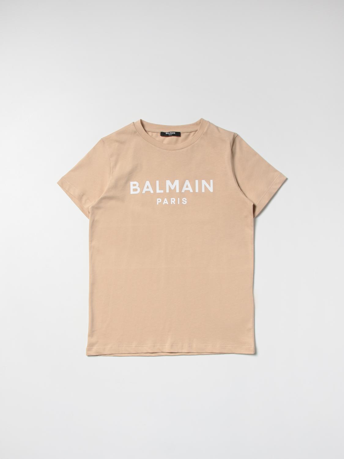 BALMAIN T-SHIRT: Balmain Jungen T-Shirt, Beige - Img 1