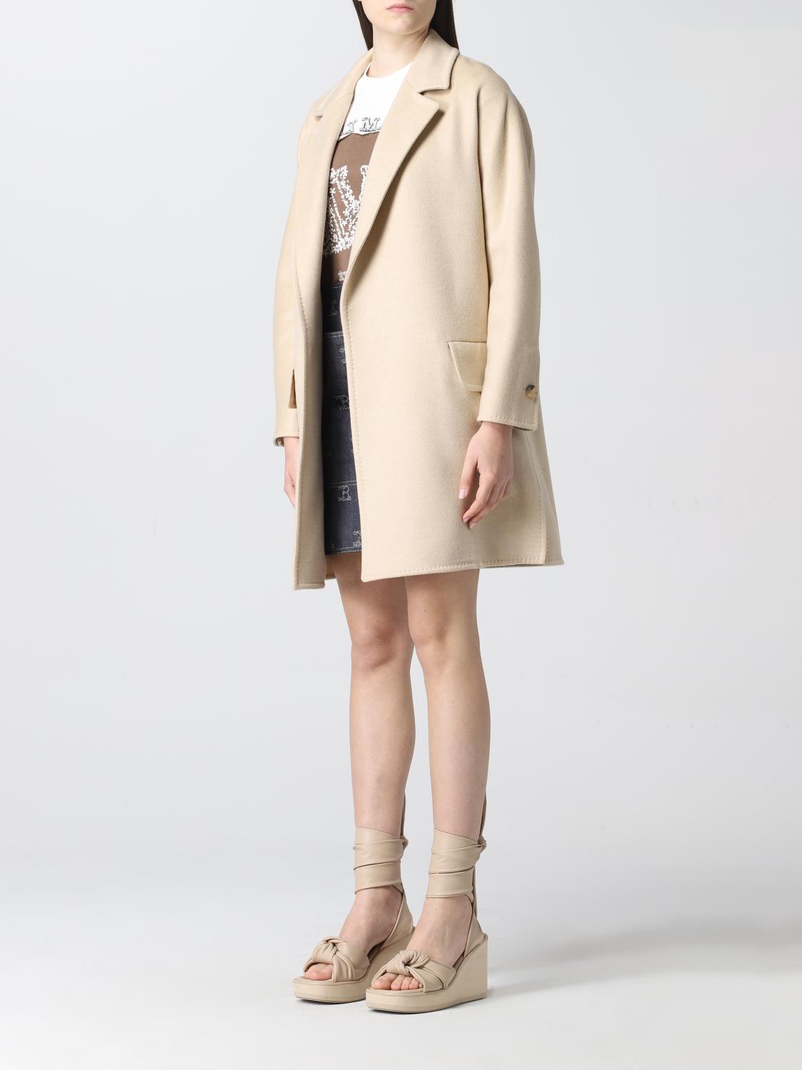 MAX MARA COAT: Max Mara camel coat, Yellow Cream - Img 4