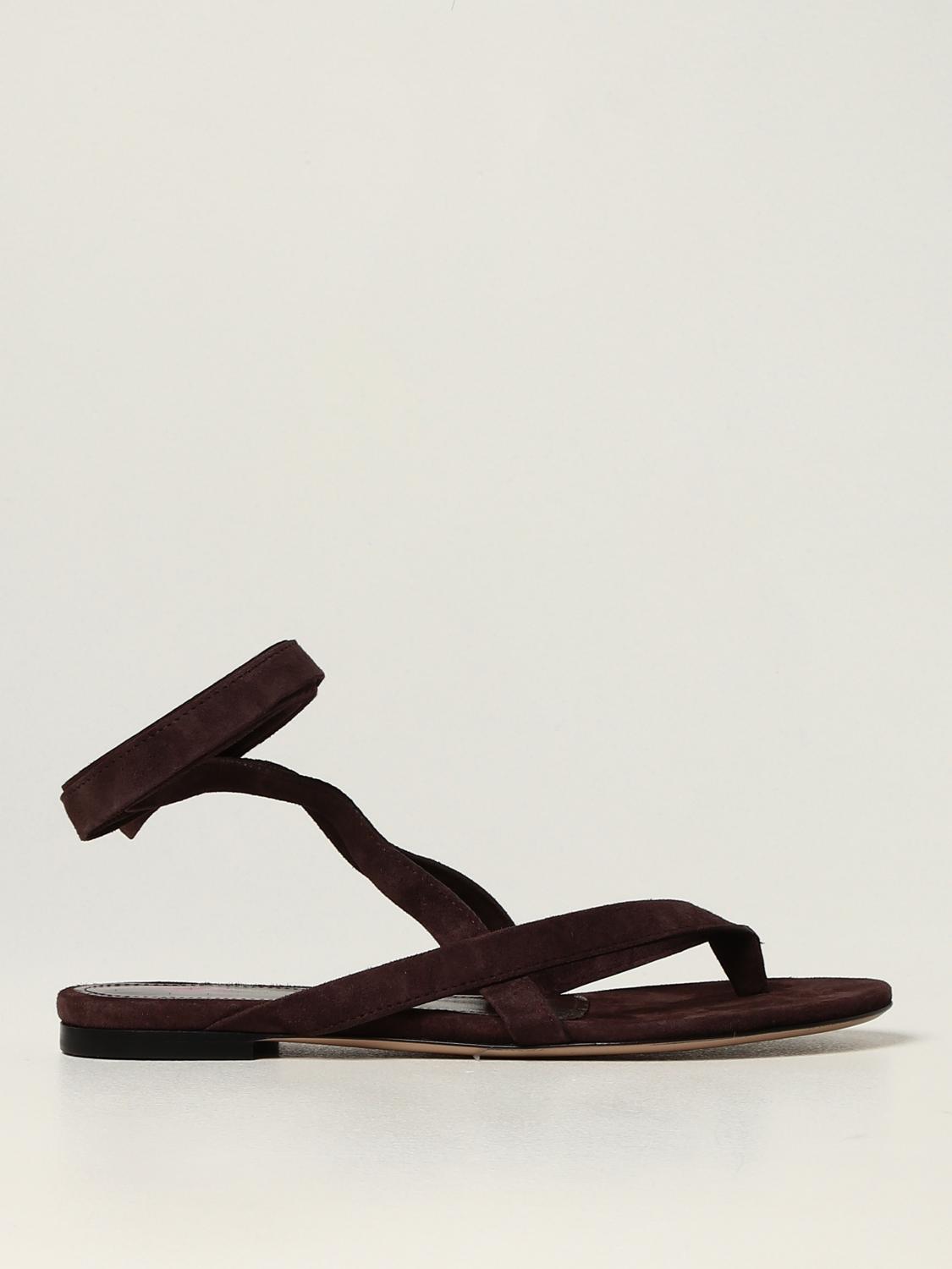 THE ATTICO: Sandalo Beth Drop�Drop Go Live in suede - Marrone | Sandali  Bassi The Attico 222WS437L007 online su GIGLIO.COM