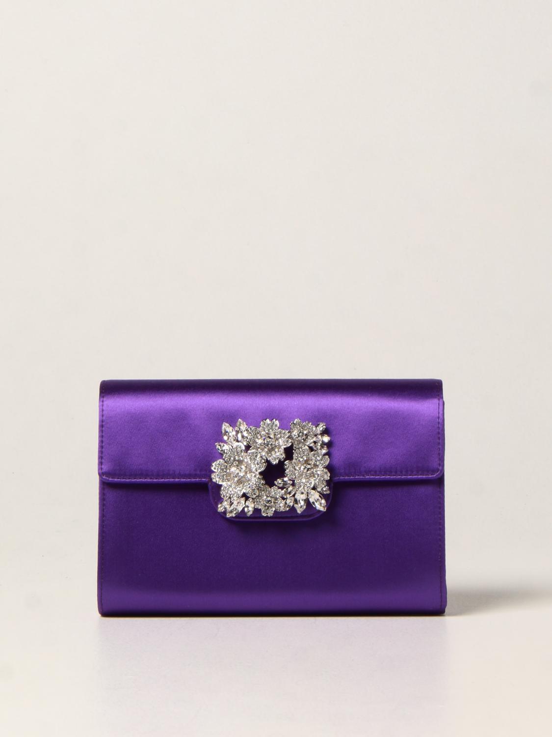 Roger Vivier Clutch Rv Bouquet In Raso