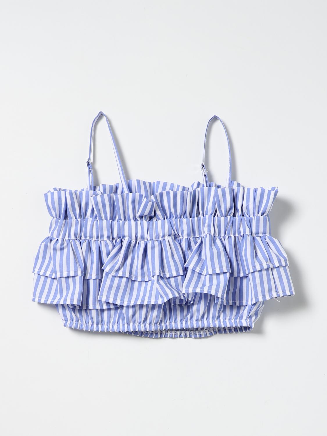 MSGM KIDS TOP: MSGM Kids Mädchen Top, Hellblau - Img 2
