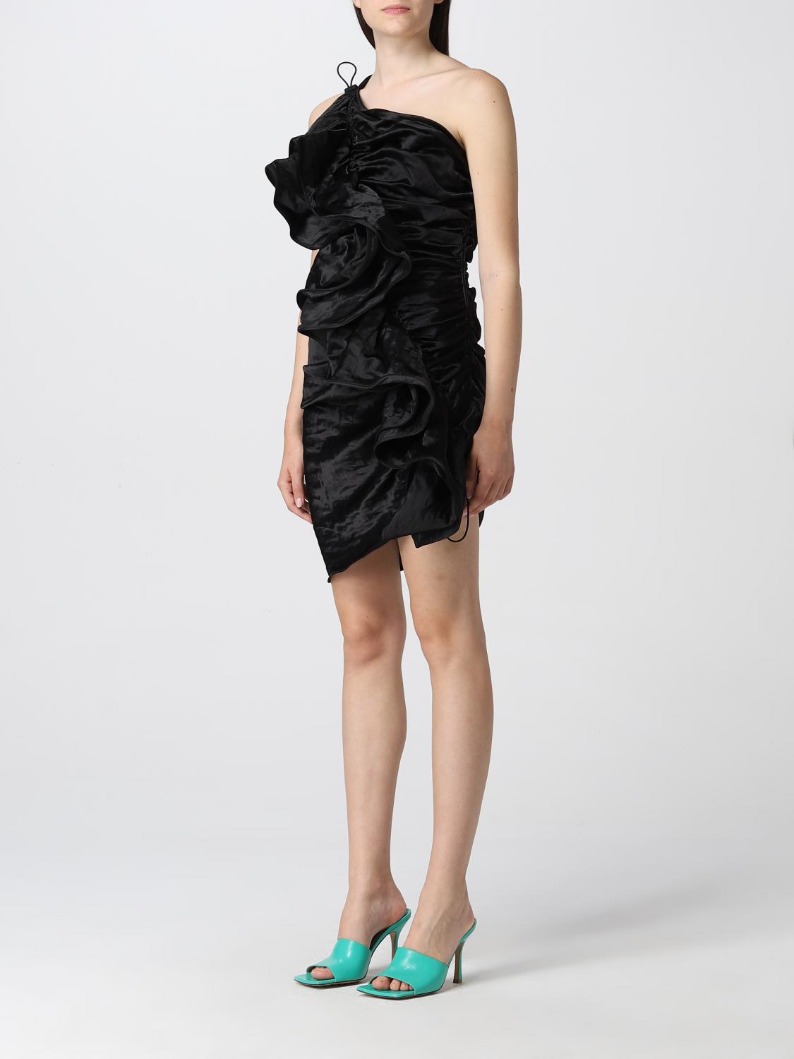 BOTTEGA VENETA DRESS: Bottega Veneta Salon 03 one-shoulder dress, Black - Img 3