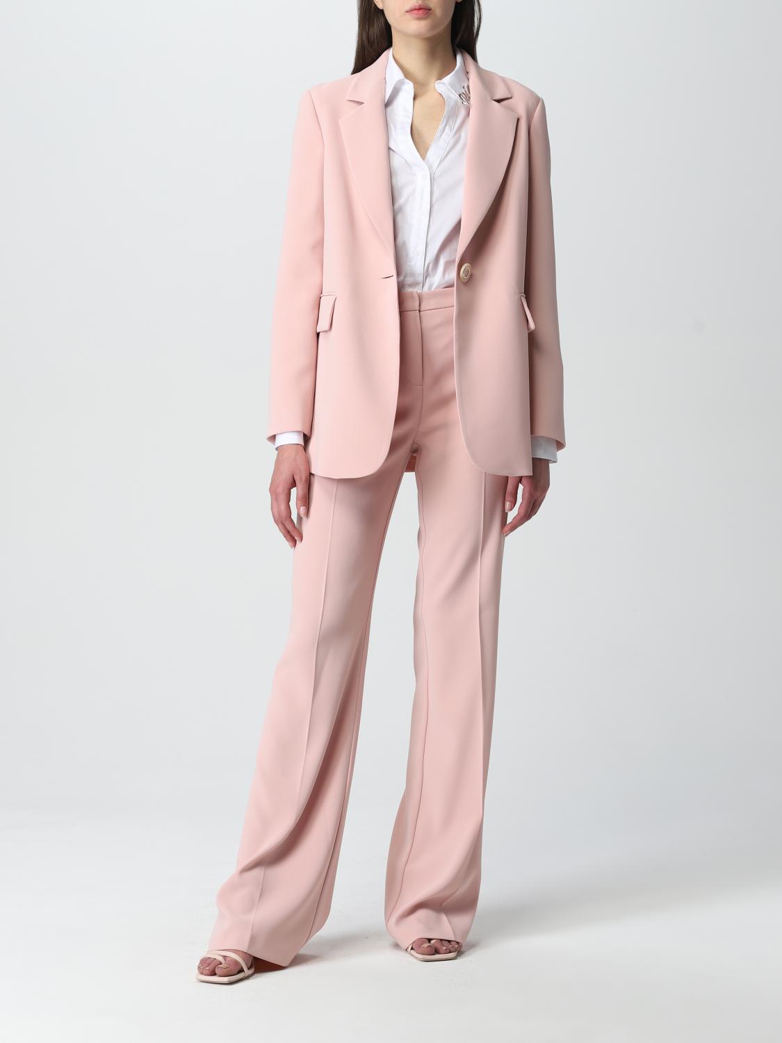 PINKO - 新品ピンコ　ツイードジャケット　ピンク　#40　PINKO Pinko single-breasted blazer with back slit - Pink | 1G17A07624