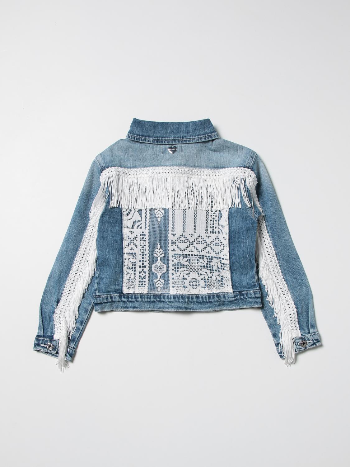 TWINSET JACKET: Twinset denim and lace jacket, Denim - Img 2