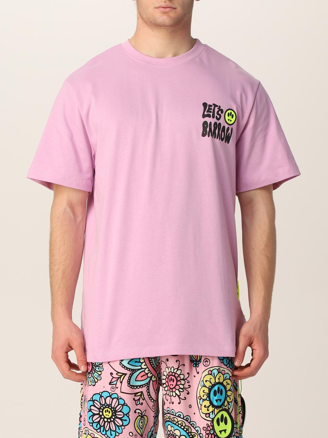 BARROW: cotton T-shirt with print - Pink | Barrow t-shirt