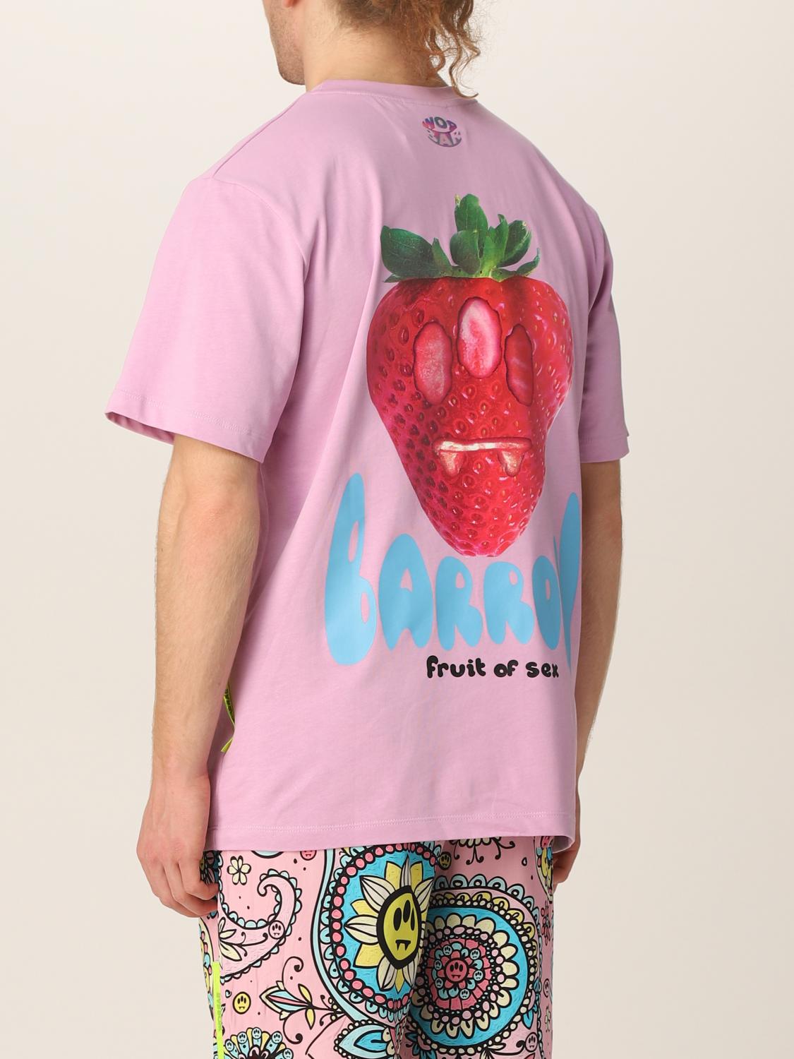 BARROW: cotton T-shirt with print - Pink | Barrow t-shirt