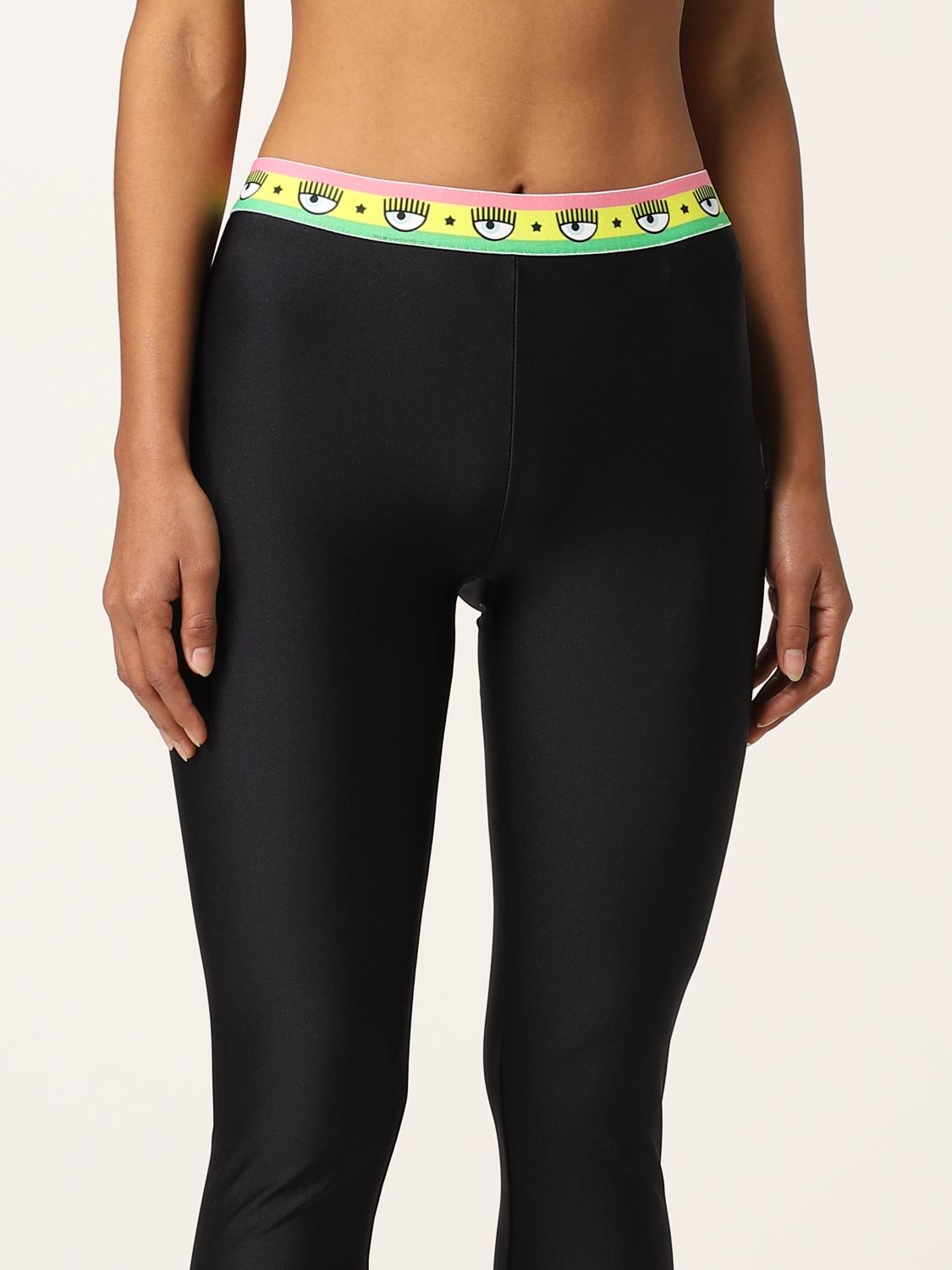 Chiara Ferragni Outlet: leggings with Logomania at the waist