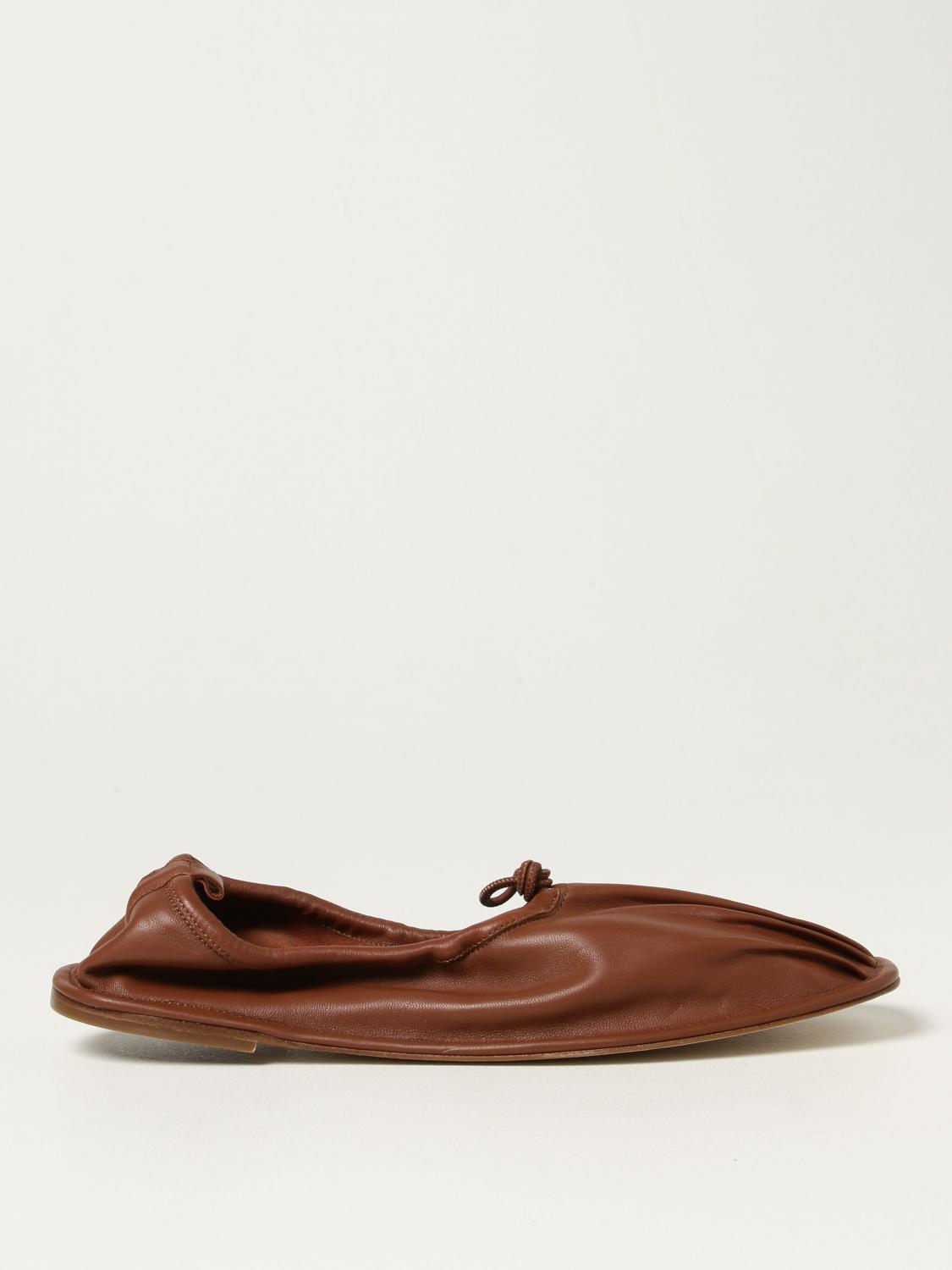 HEREU: Puntera leather ballerina - Brown | Hereu ballet