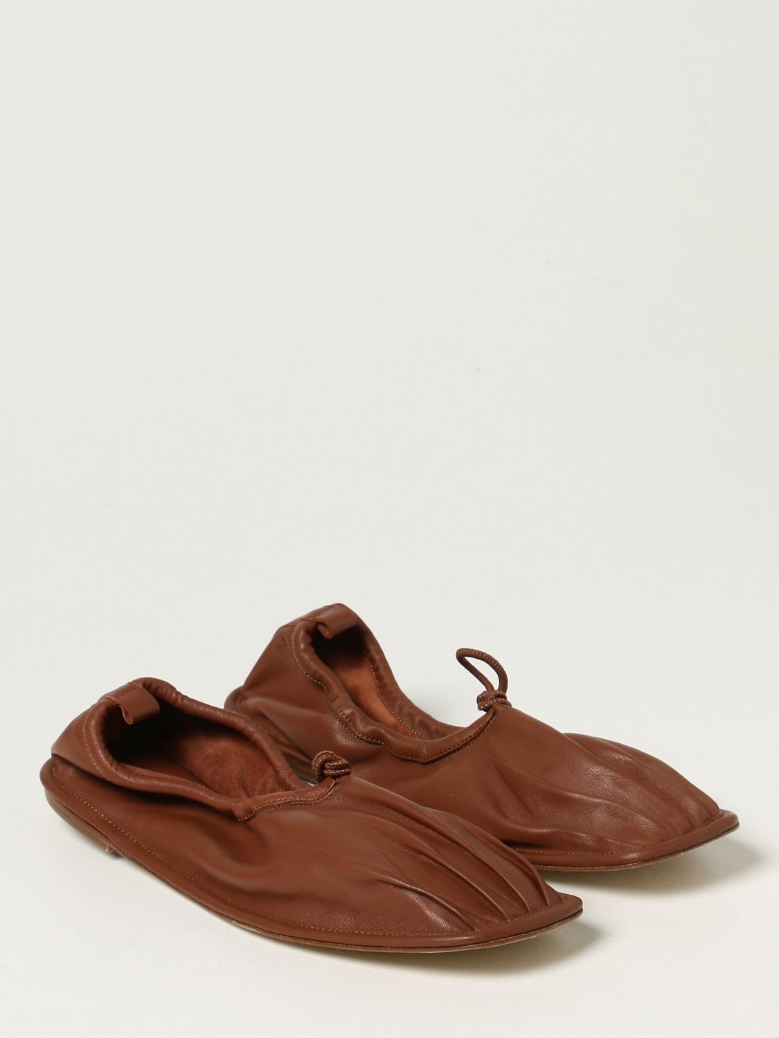 HEREU: Puntera leather ballerina - Brown | Hereu ballet