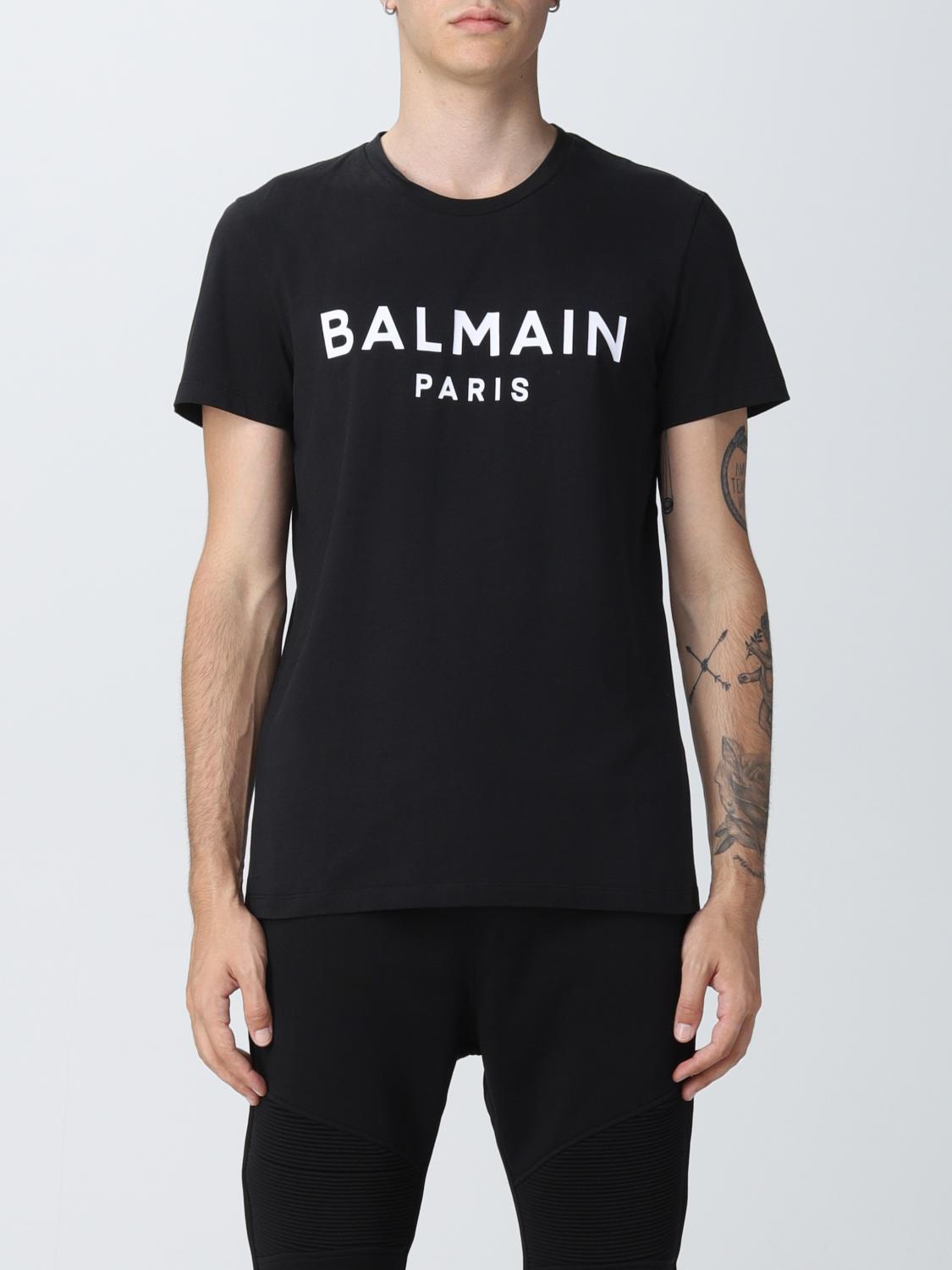 Balmain T-shirt girocollo con logo frontale 6O8101 main image 1