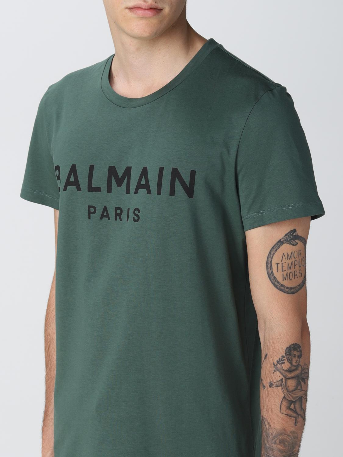 BALMAIN CAMISETA: Camiseta hombre Balmain, Verde - Img 4