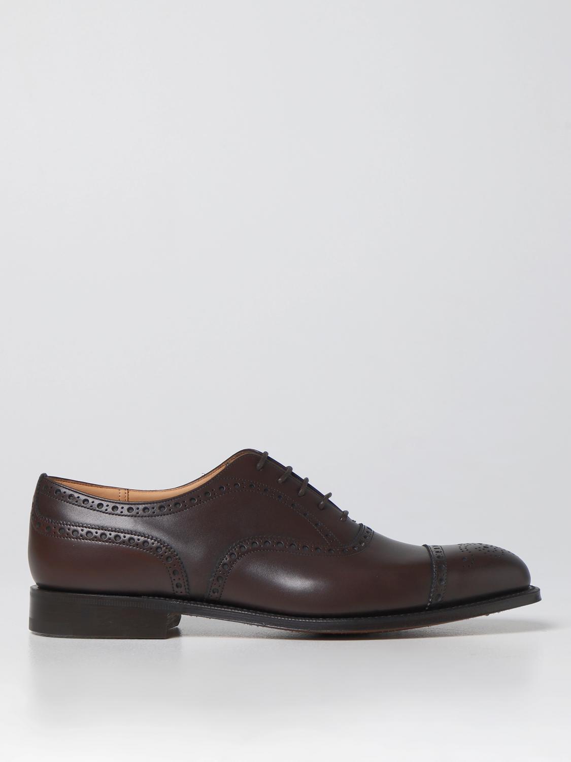CHURCH'S BROGUE SHOES: Church's Diplomat leather derby shoes, Dark - Img 1
