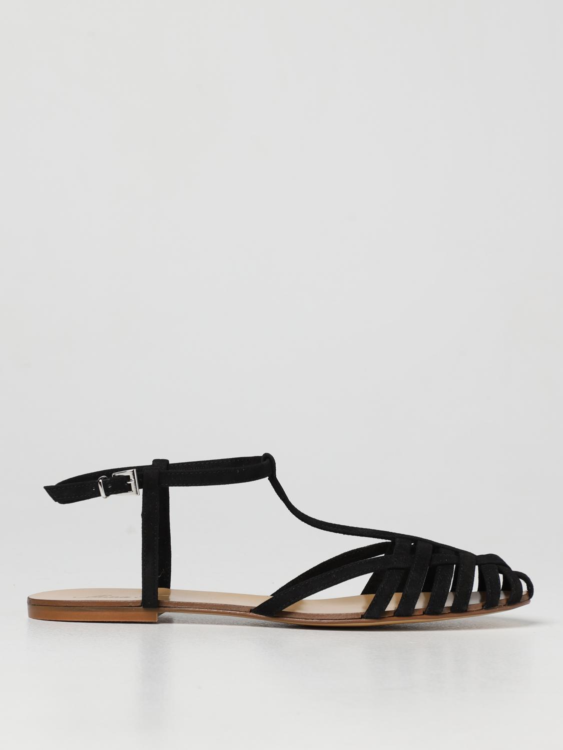 Faszinierend Schwarze Sandale Flach Bild