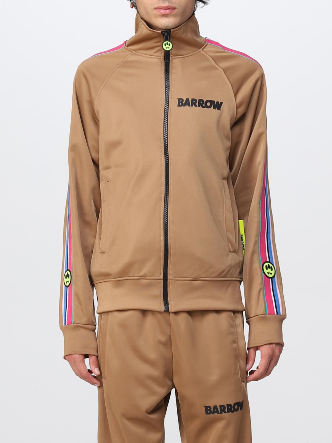 BARROW: Felpa con zip con bande a righe - Beige | Felpa Barrow 032621 ...