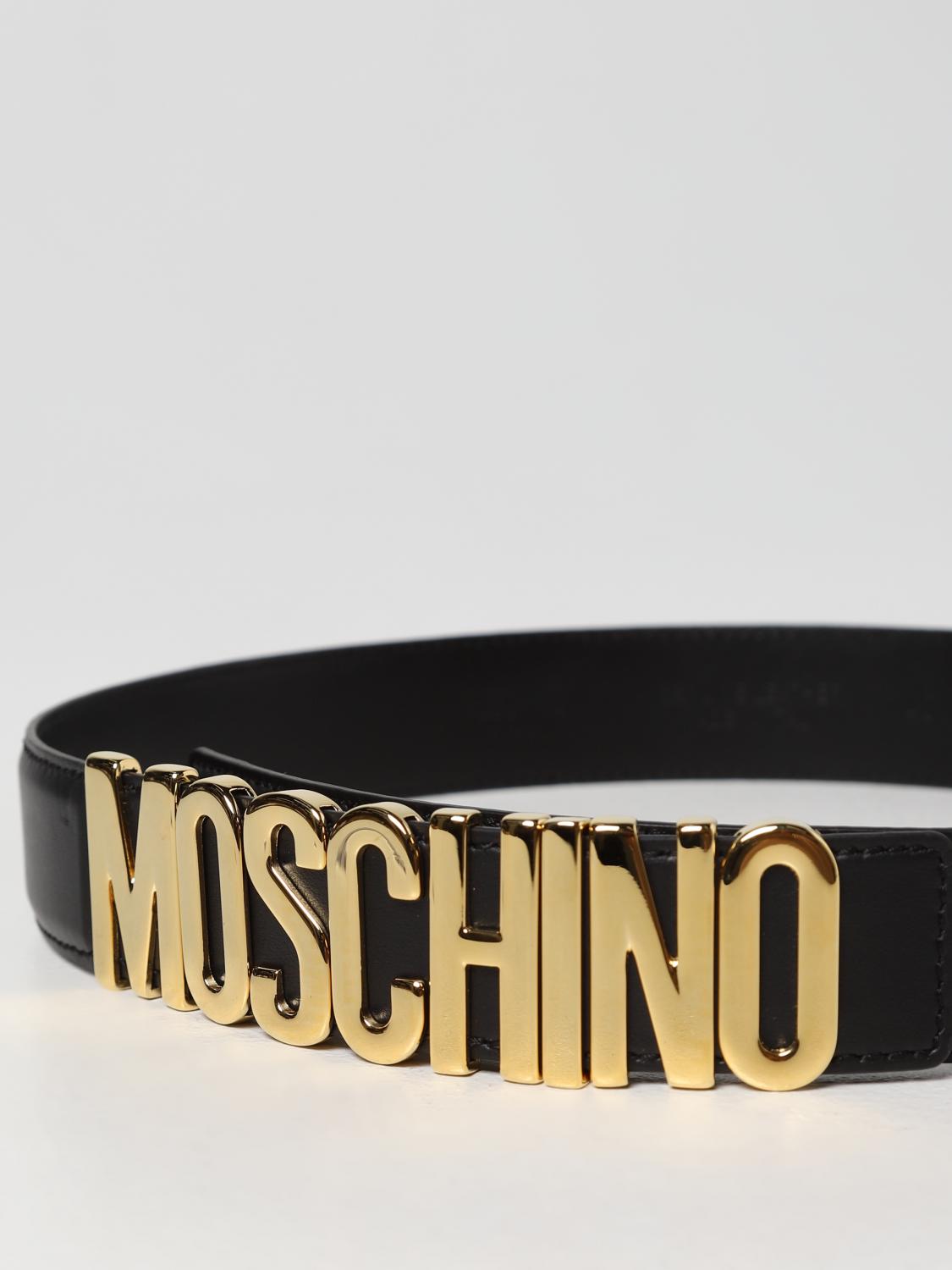 MOSCHINO COUTURE GÜRTEL: Glatte Ledergürtel Moschino Couture, Schwarz - Img 2