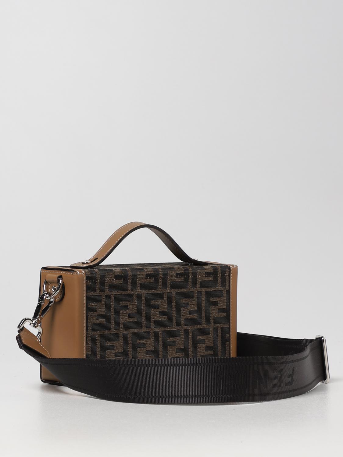 FENDI SHOULDER BAG: Bags men Fendi, Tobacco - Img 3