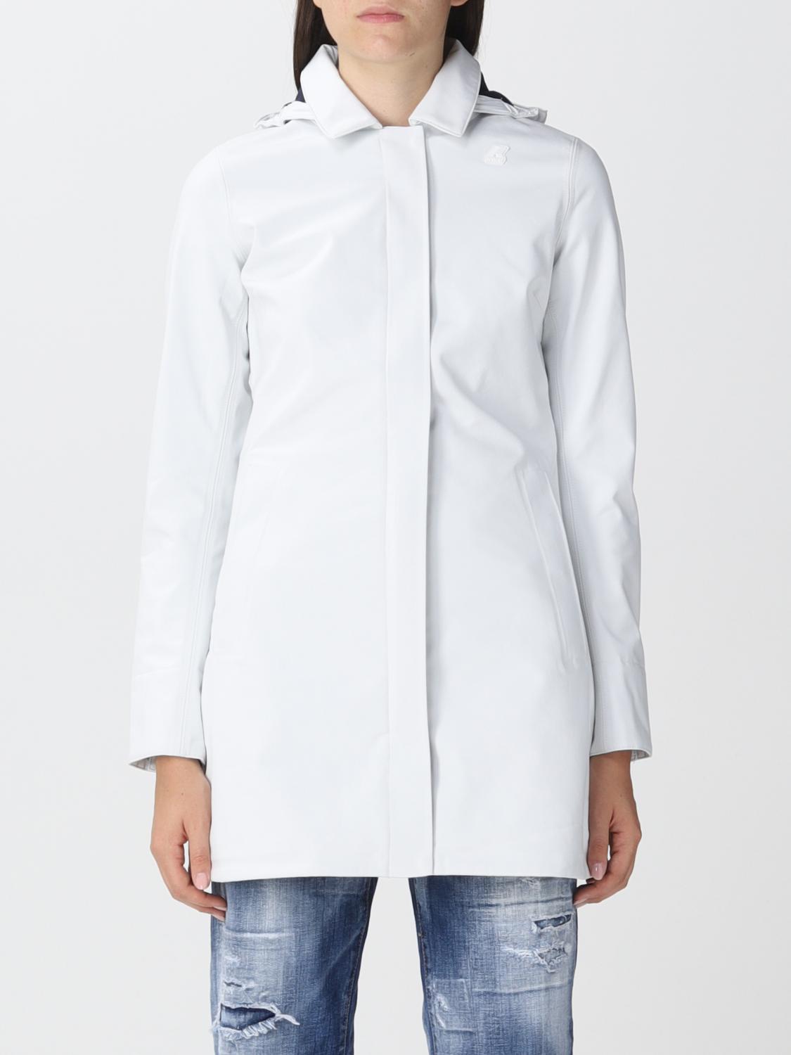 K-WAY CHAQUETA: Abrigo mujer K-way, Blanco - Img 1