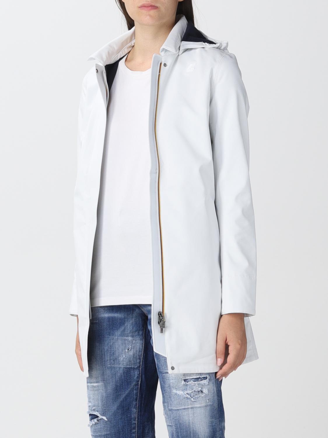 K-WAY CHAQUETA: Abrigo mujer K-way, Blanco - Img 3