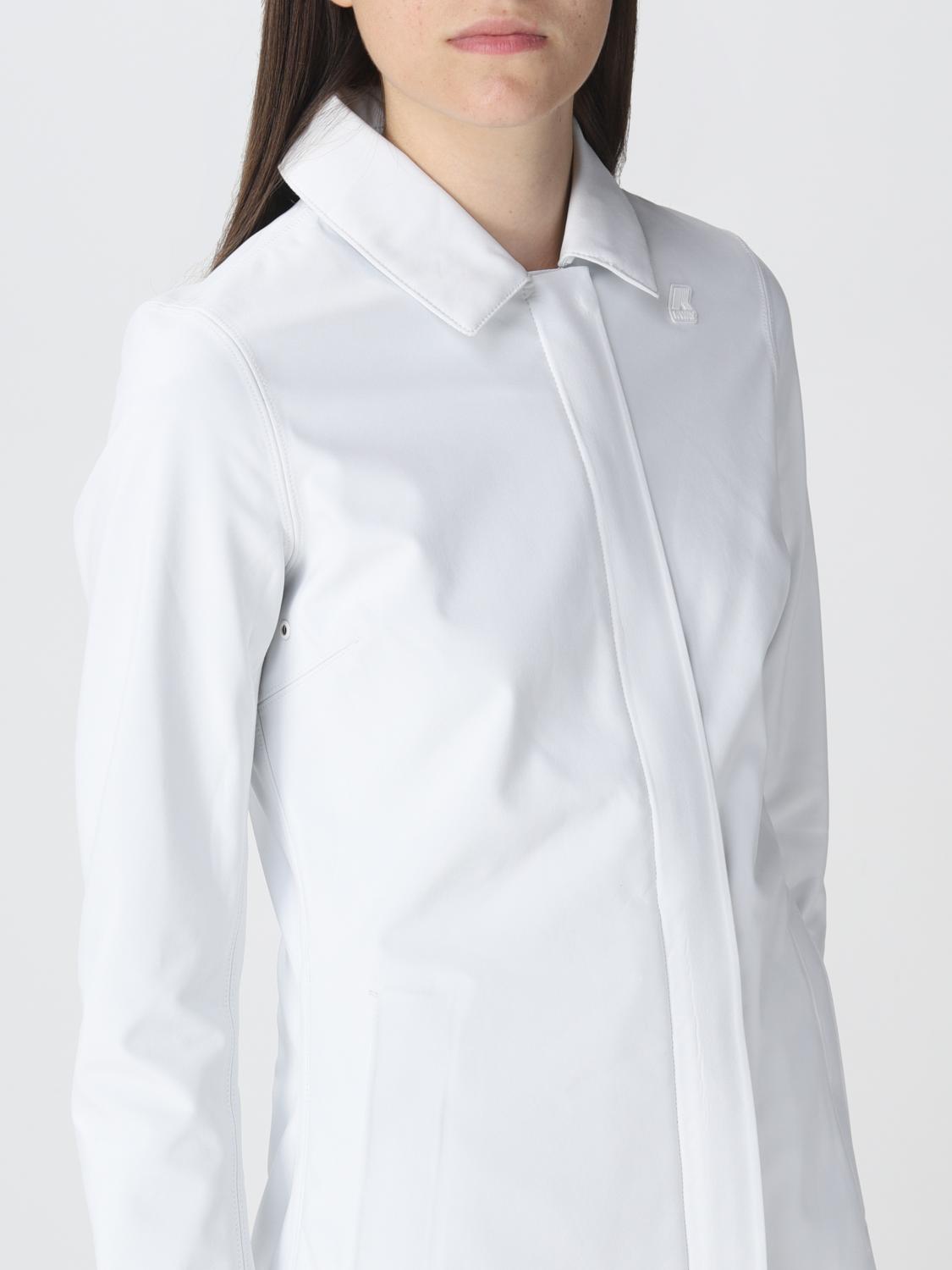 K-WAY CHAQUETA: Abrigo mujer K-way, Blanco - Img 4
