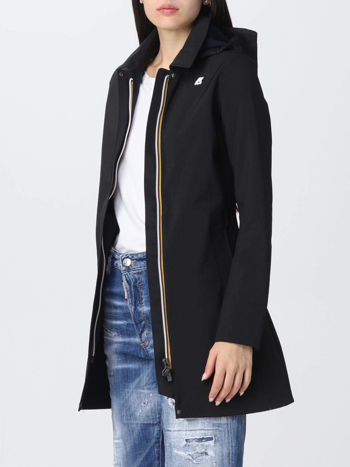 K-WAY CHAQUETA: Abrigo mujer K-way, Negro - Img 3
