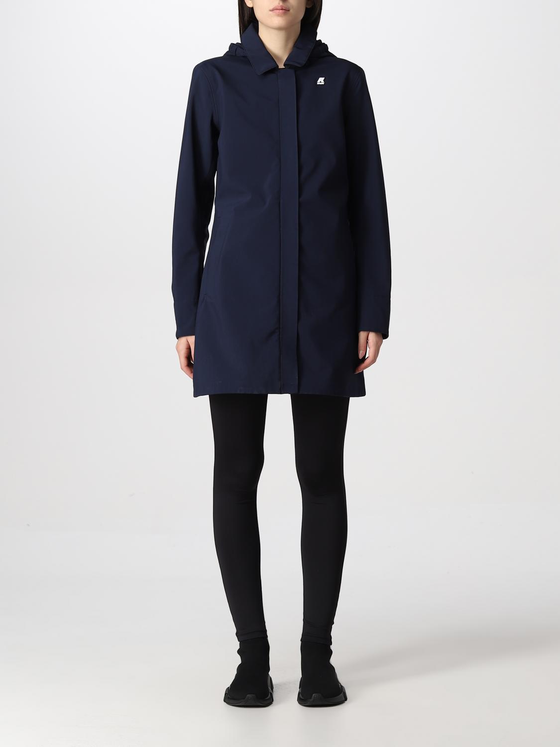 K-WAY CHAQUETA: Abrigo mujer K-way, Azul Oscuro - Img 1