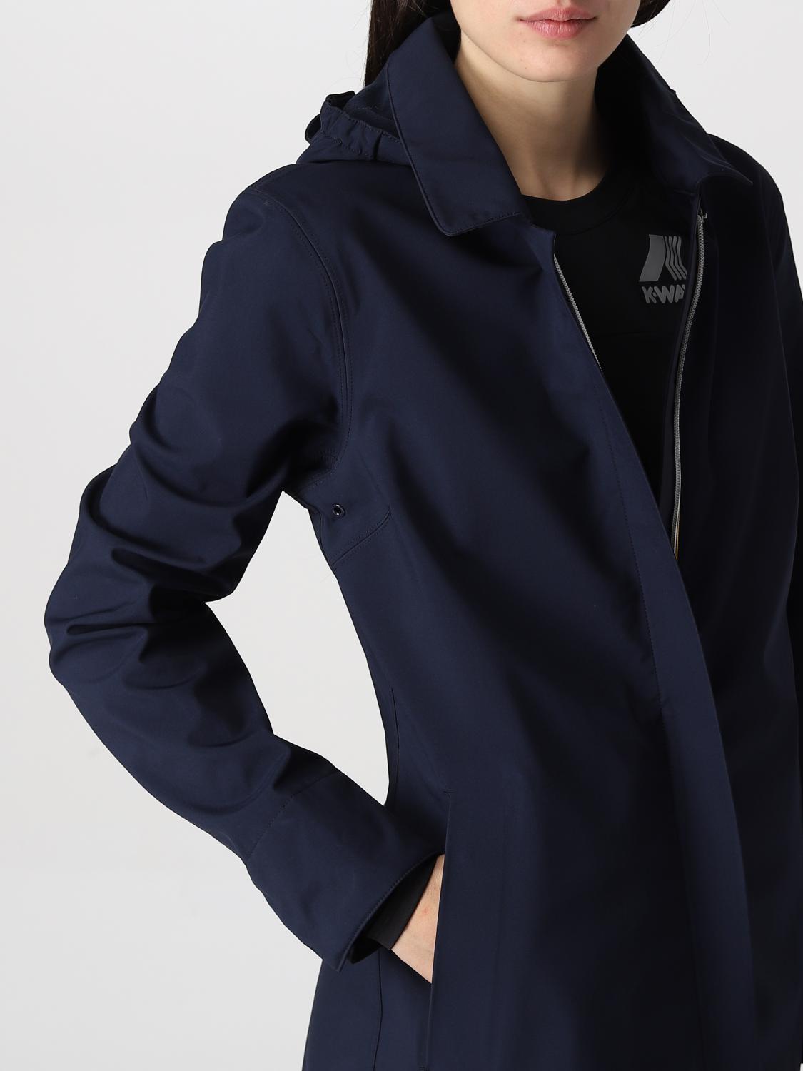 K-WAY CHAQUETA: Abrigo mujer K-way, Azul Oscuro - Img 4