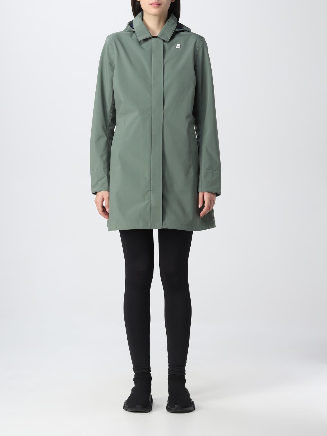K-WAY CHAQUETA: Abrigo mujer K-way, Verde - Img 1