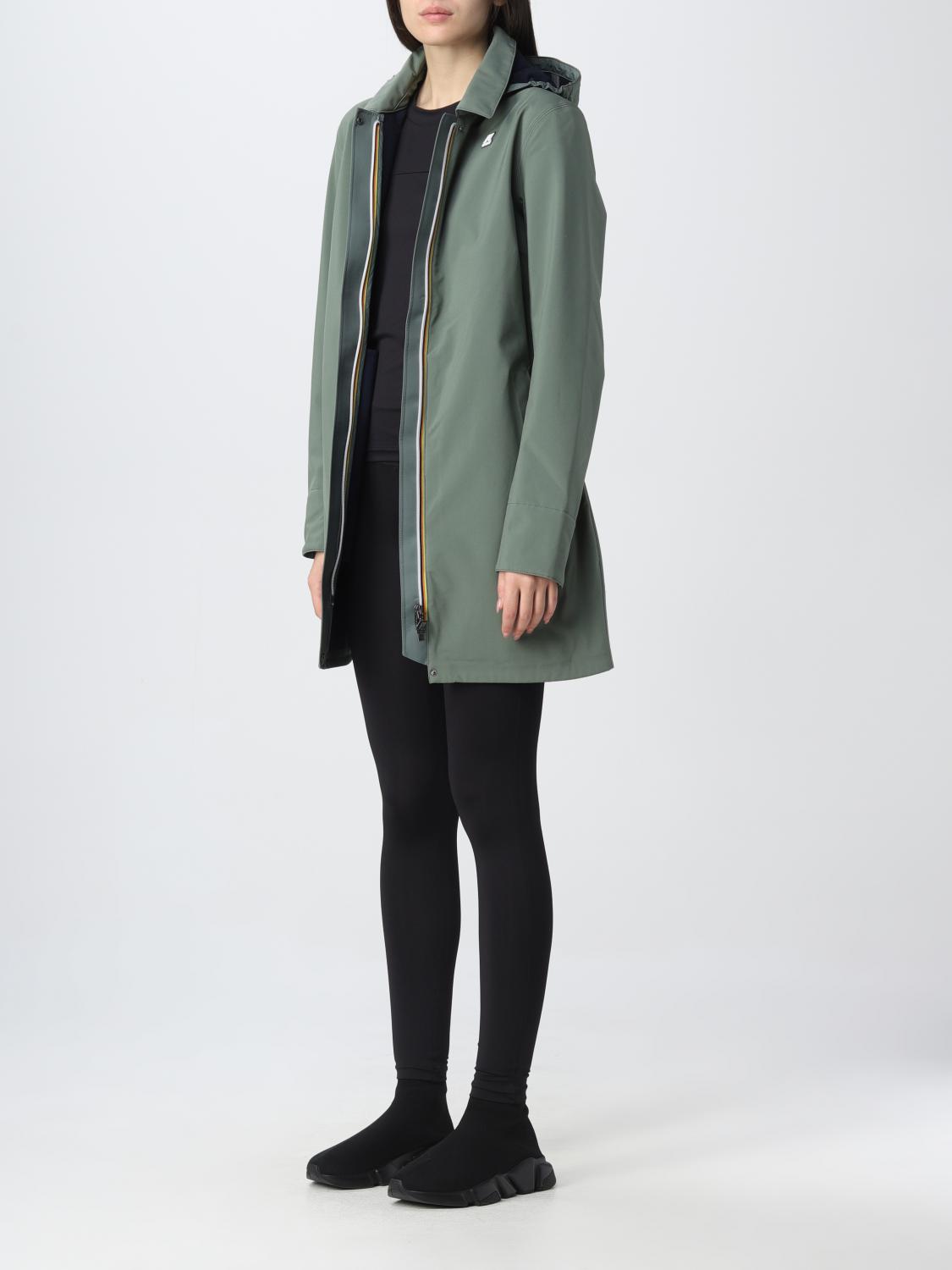 K-WAY CHAQUETA: Abrigo mujer K-way, Verde - Img 3