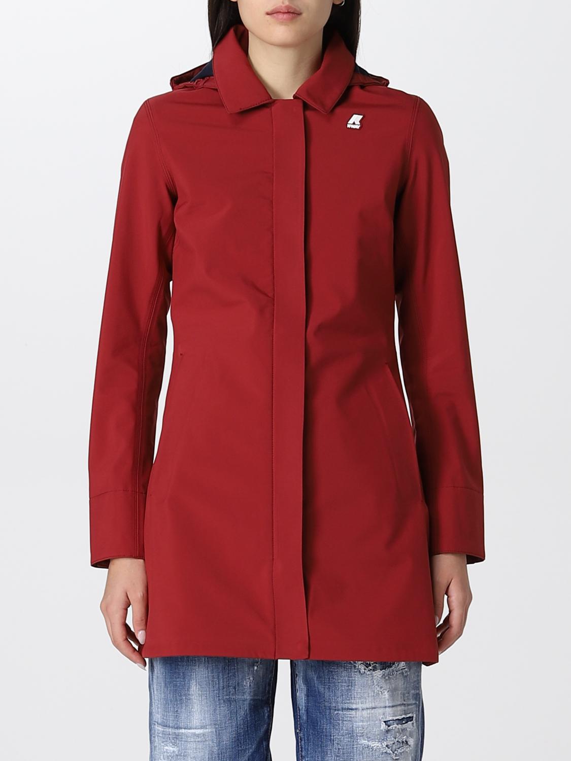K-WAY CHAQUETA: Abrigo mujer K-way, Granate - Img 1