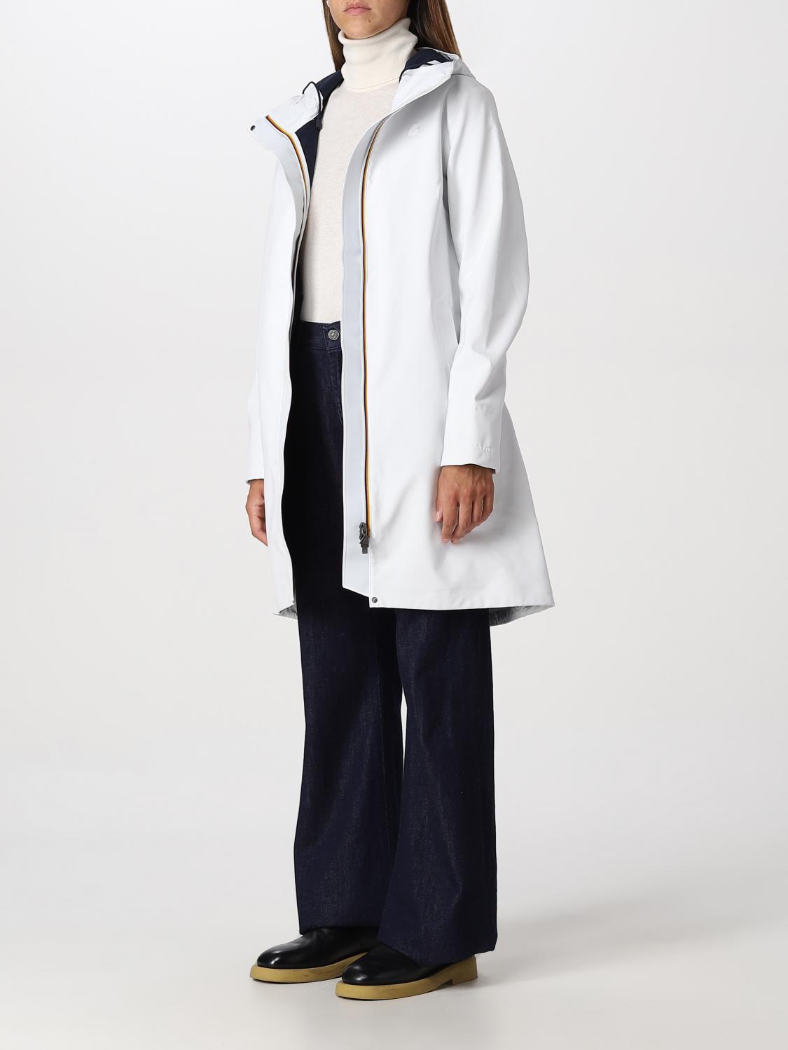 K-WAY CHAQUETA: Abrigo mujer K-way, Blanco - Img 3