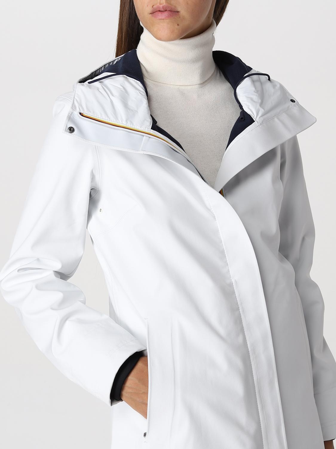 K-WAY CHAQUETA: Abrigo mujer K-way, Blanco - Img 4