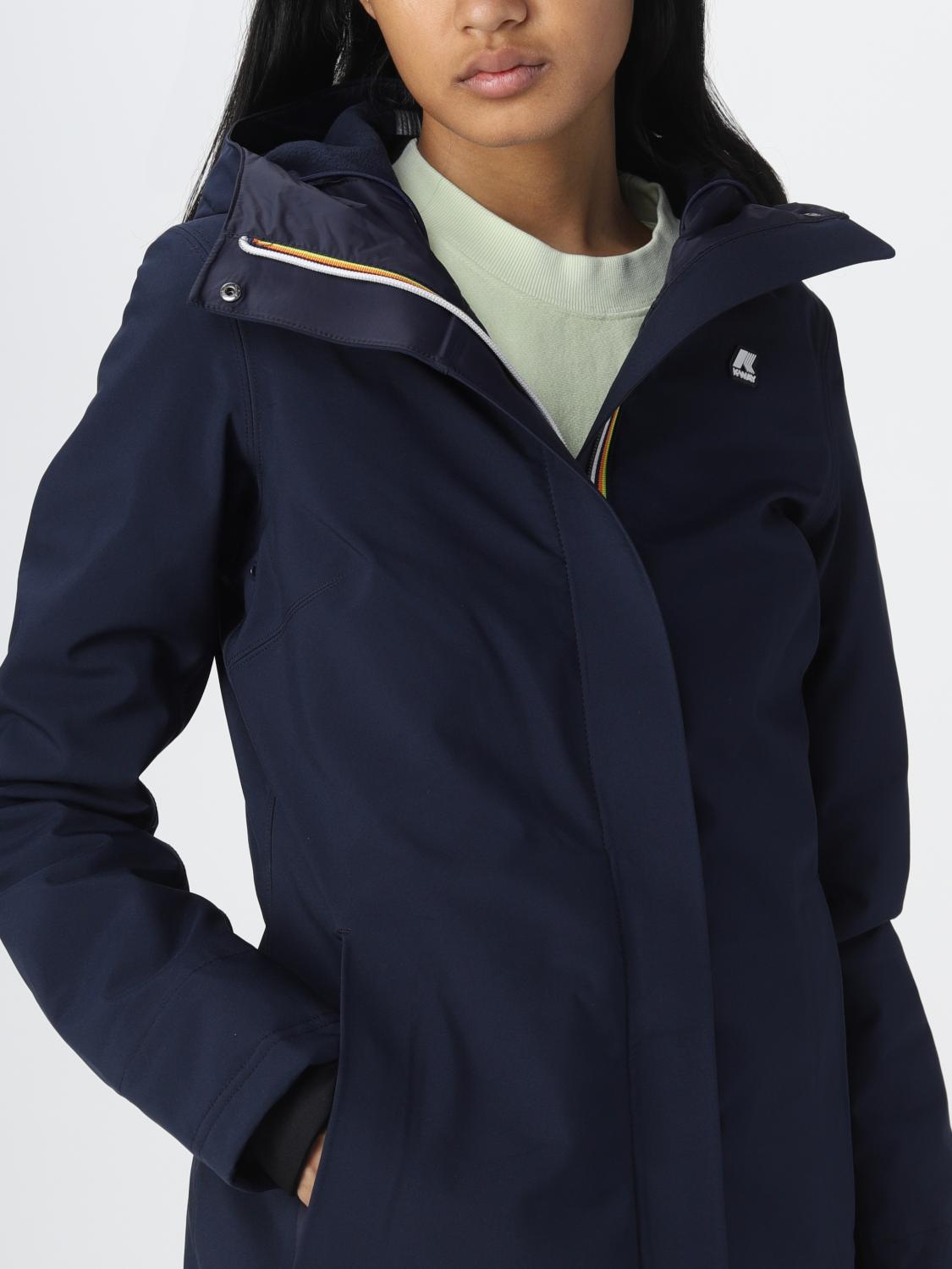 K-WAY CHAQUETA: Abrigo mujer K-way, Azul Oscuro - Img 4