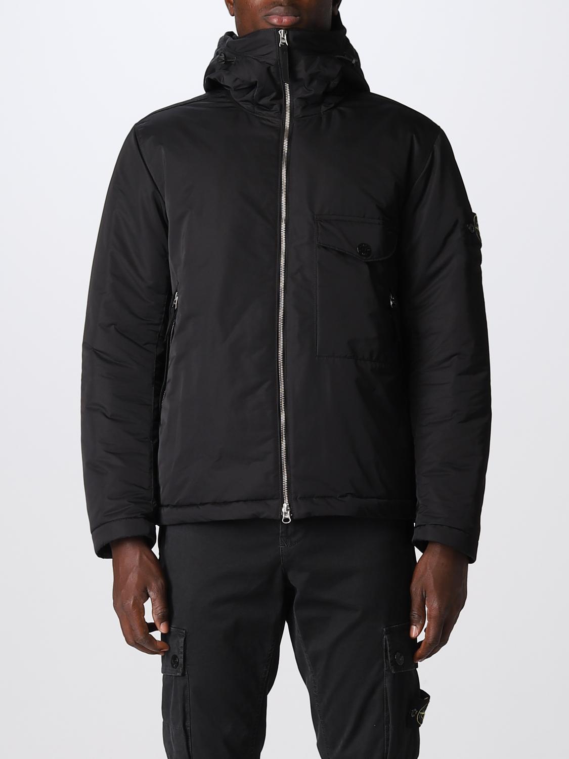 STONE ISLAND JACKET: Stone Island Hyper dense nylon hooded jacket, Black - Img 1