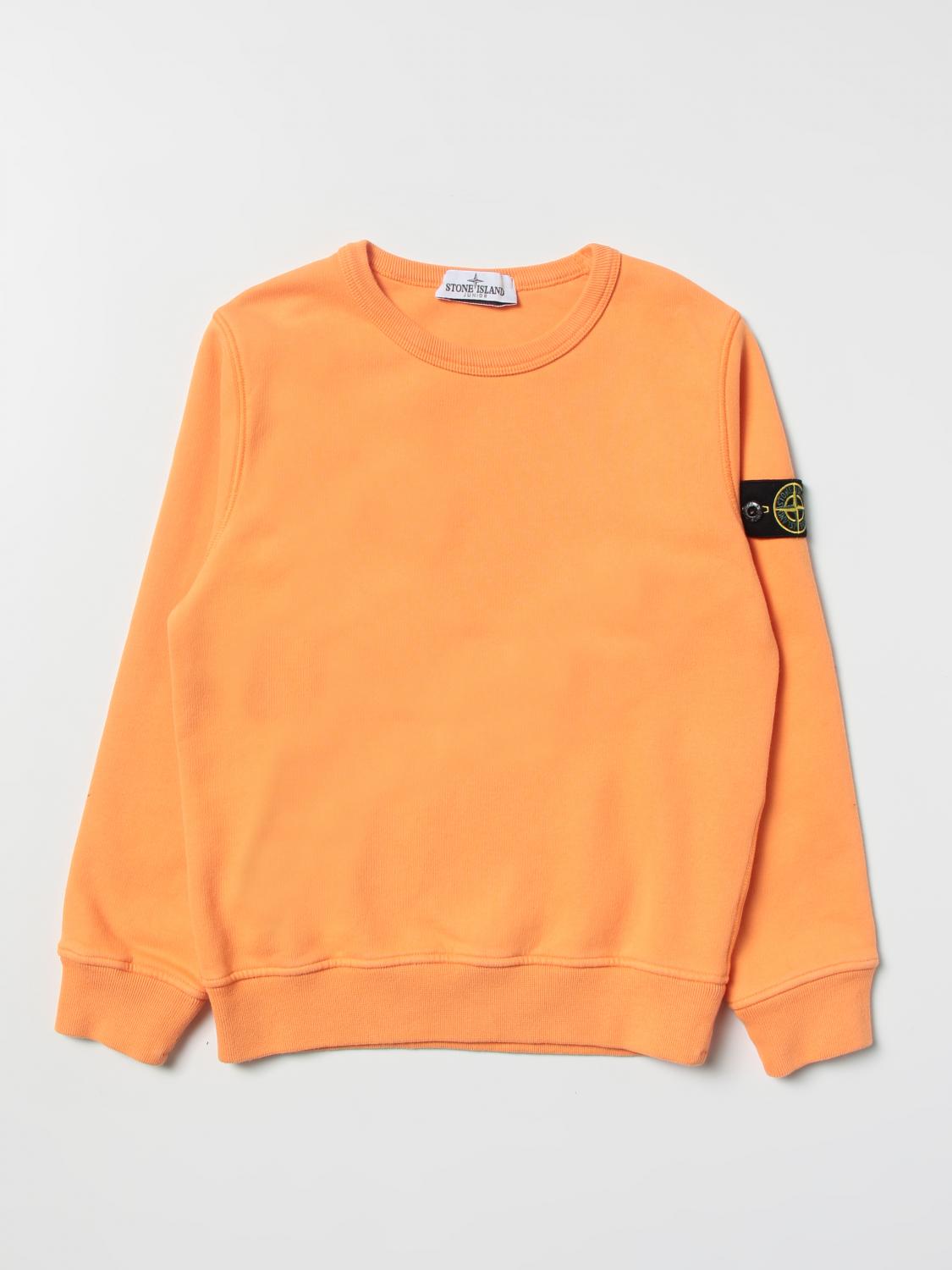 STONE ISLAND JUNIOR PULLOVER: Stone Island Junior Jungen Pullover, Orange - Img 1