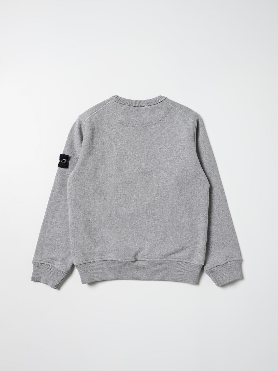 STONE ISLAND JUNIOR PULL: Pull enfant Stone Island Junior, Gris - Img 2