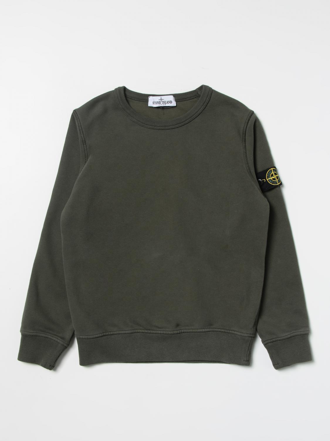 STONE ISLAND JUNIOR PULL: Pull enfant Stone Island Junior, Olive - Img 1
