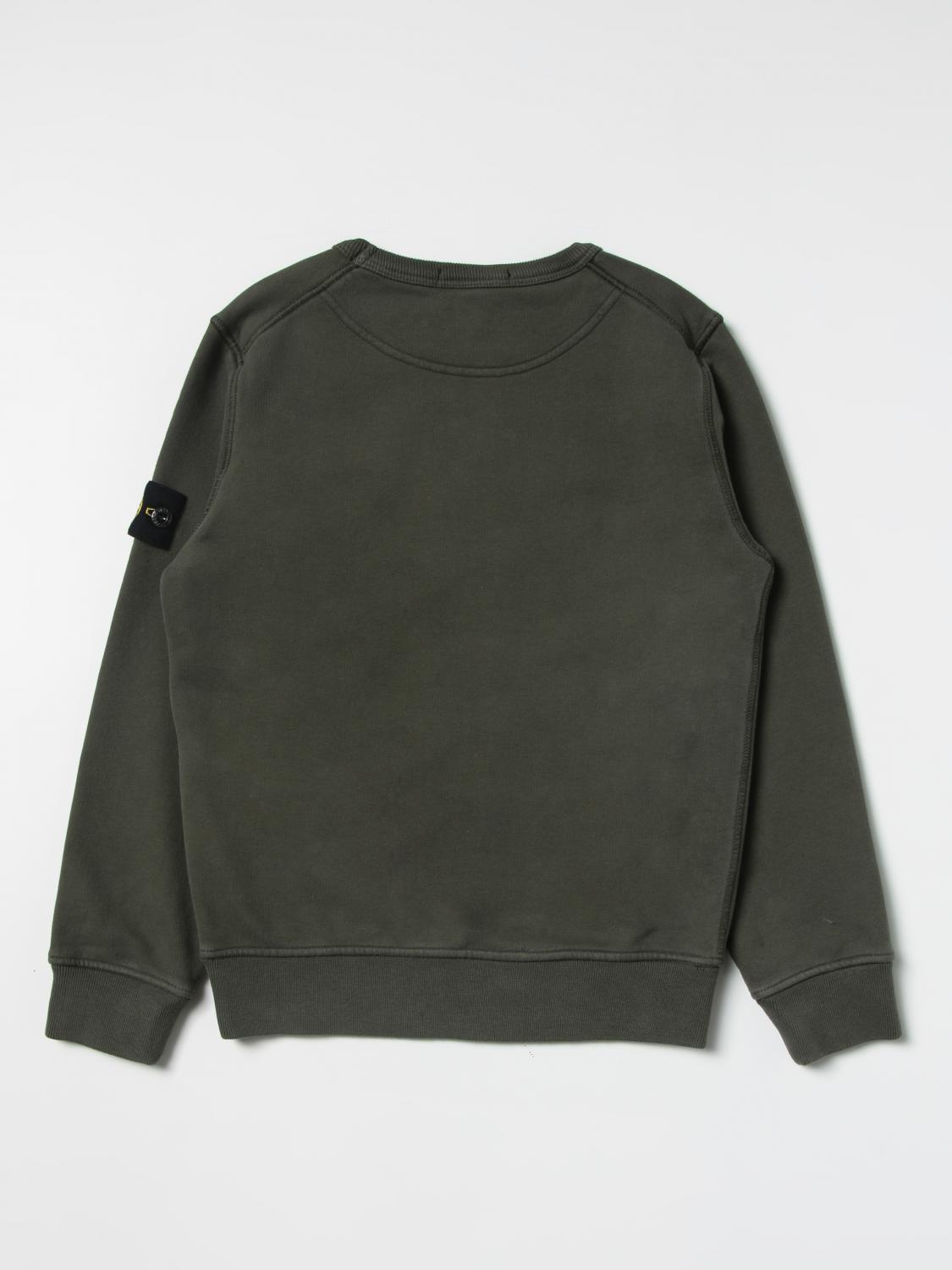 STONE ISLAND JUNIOR PULL: Pull enfant Stone Island Junior, Olive - Img 2