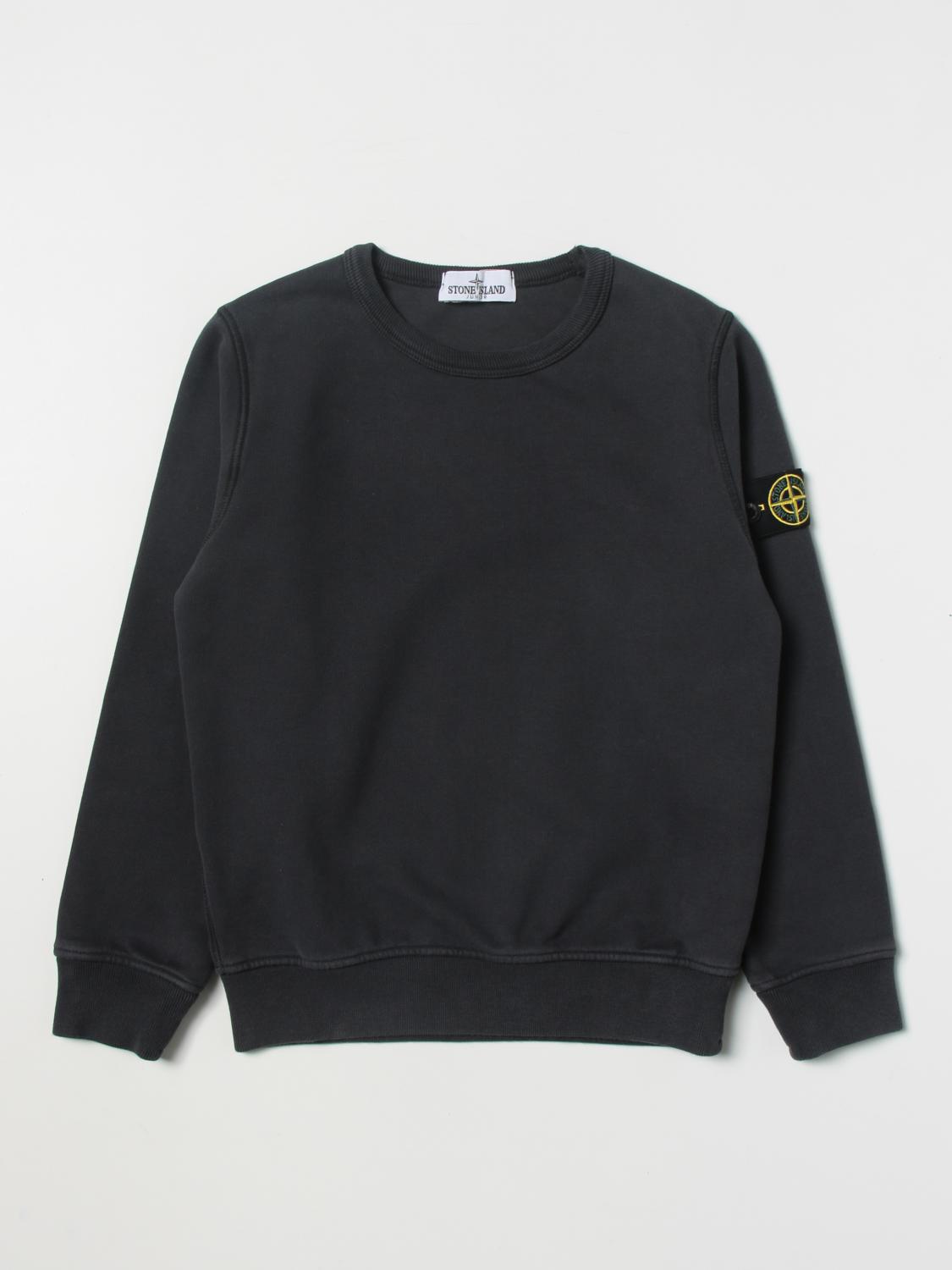 STONE ISLAND JUNIOR PULLOVER: Stone Island Junior Jungen Pullover, Schwarz 1 - Img 1