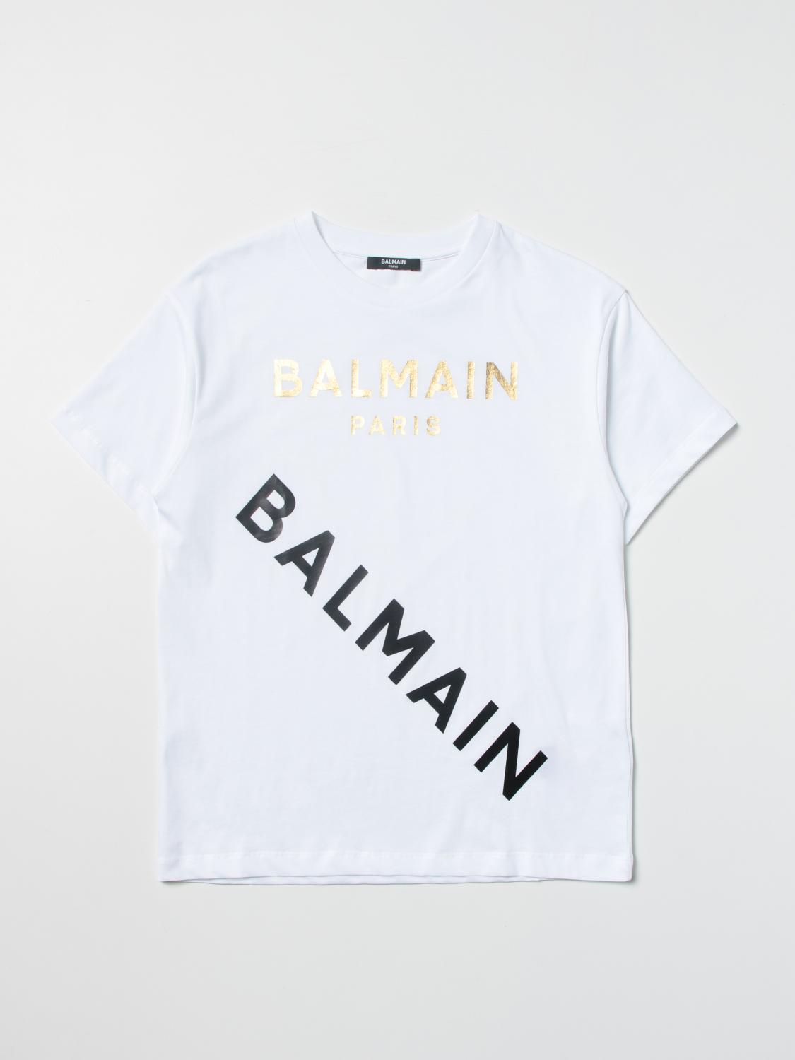 BALMAIN: T-shirt kids - White | Balmain t-shirt 6R8P81J0177