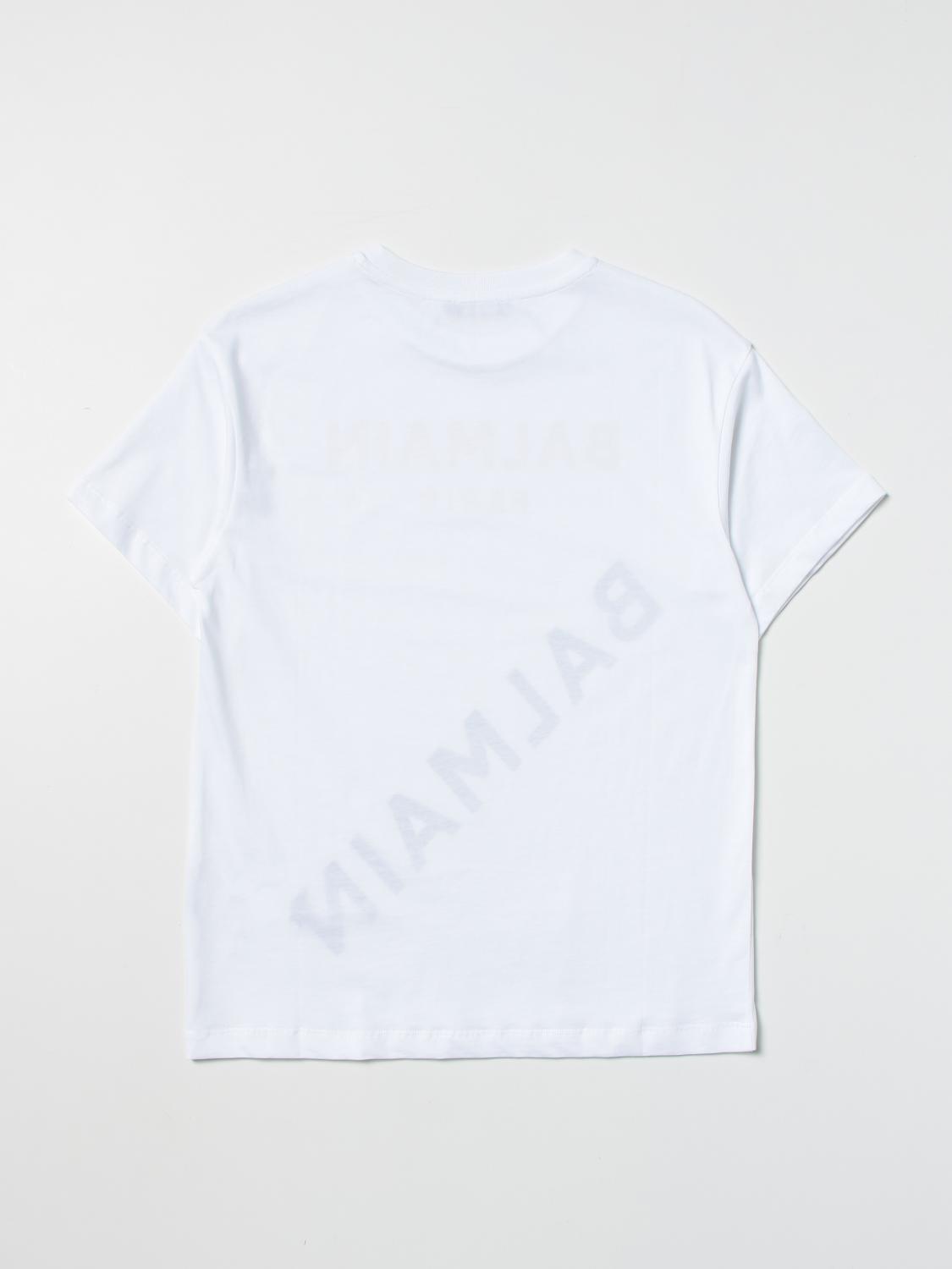 BALMAIN CAMISETA: Camiseta niños Balmain, Blanco - Img 2