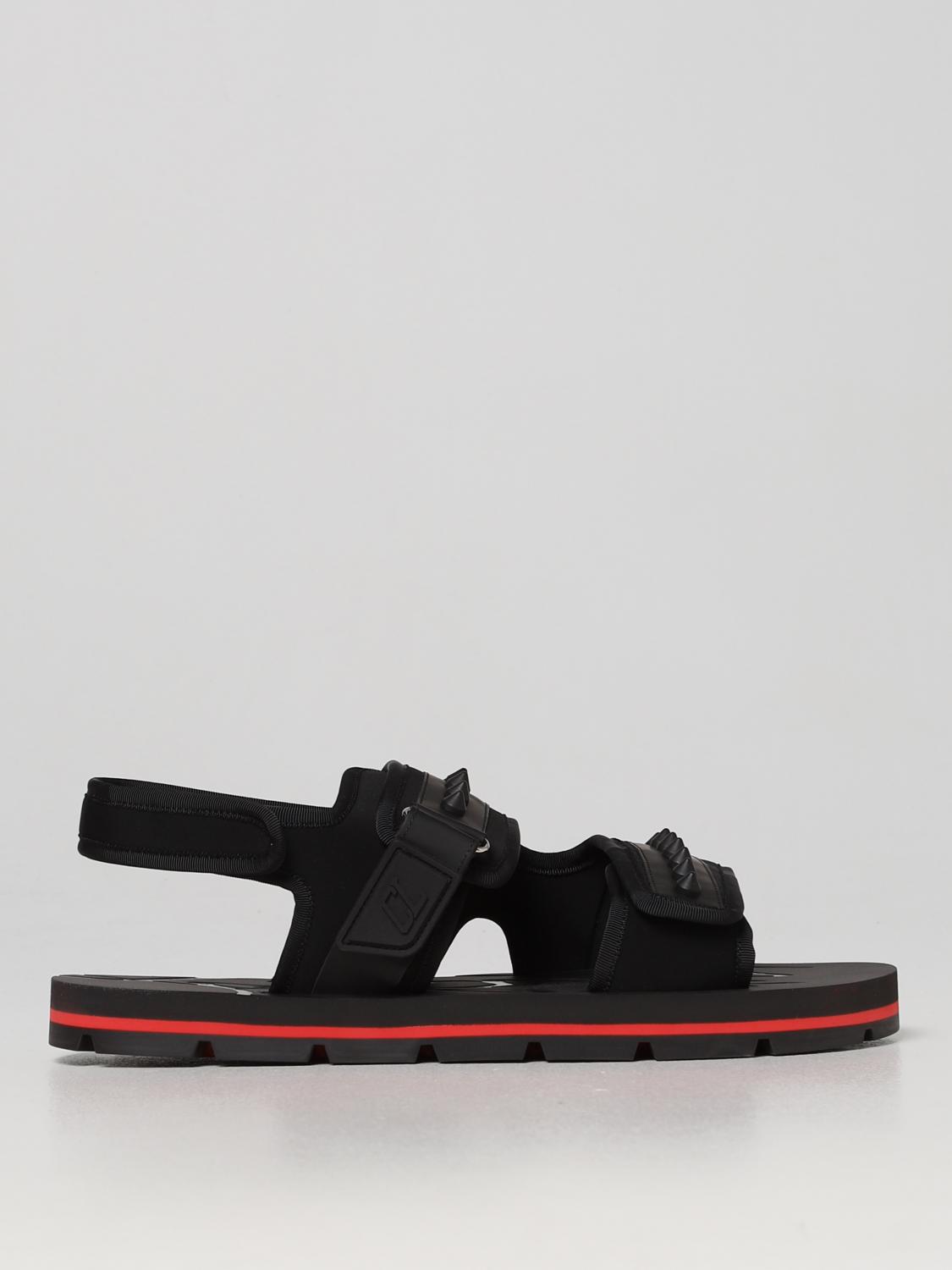 CHRISTIAN LOUBOUTIN: Siwa rubber sandals - Black | Christian