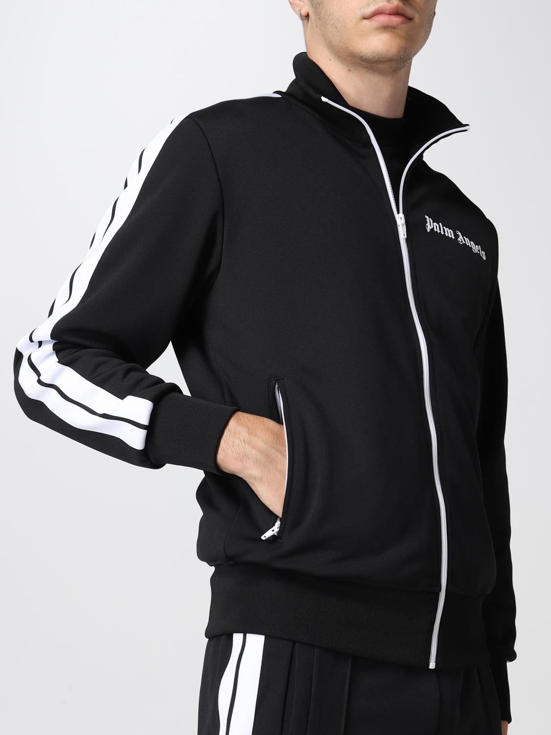 Palm Angels スクープネック クロップドトップ PALM ANGELS: sweatshirt in stretch technical fabric - Black
