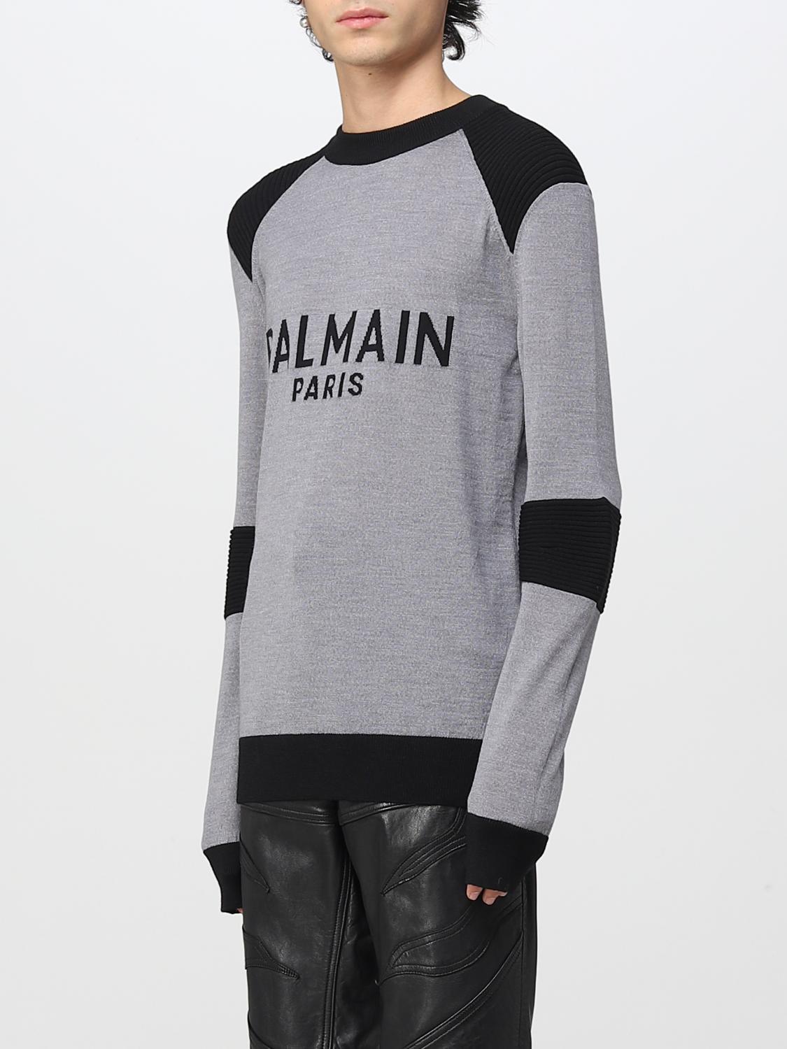 BALMAIN SWEATER: Sweater men Balmain, Grey - Img 4