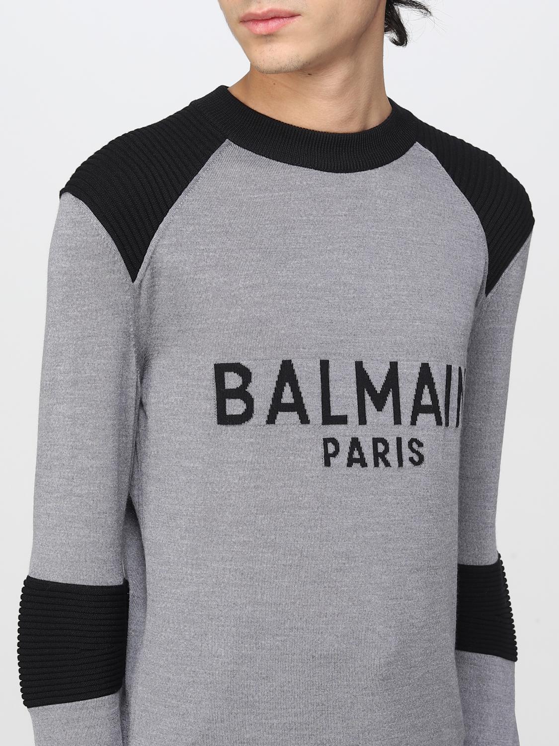 BALMAIN SWEATER: Sweater men Balmain, Grey - Img 5
